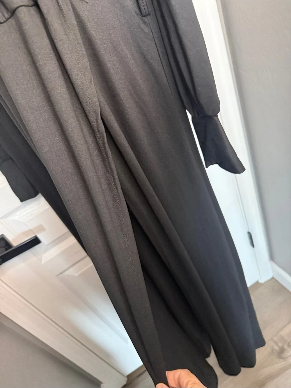 Go Couture Black Surplice Long Sleeve Maxi Dress